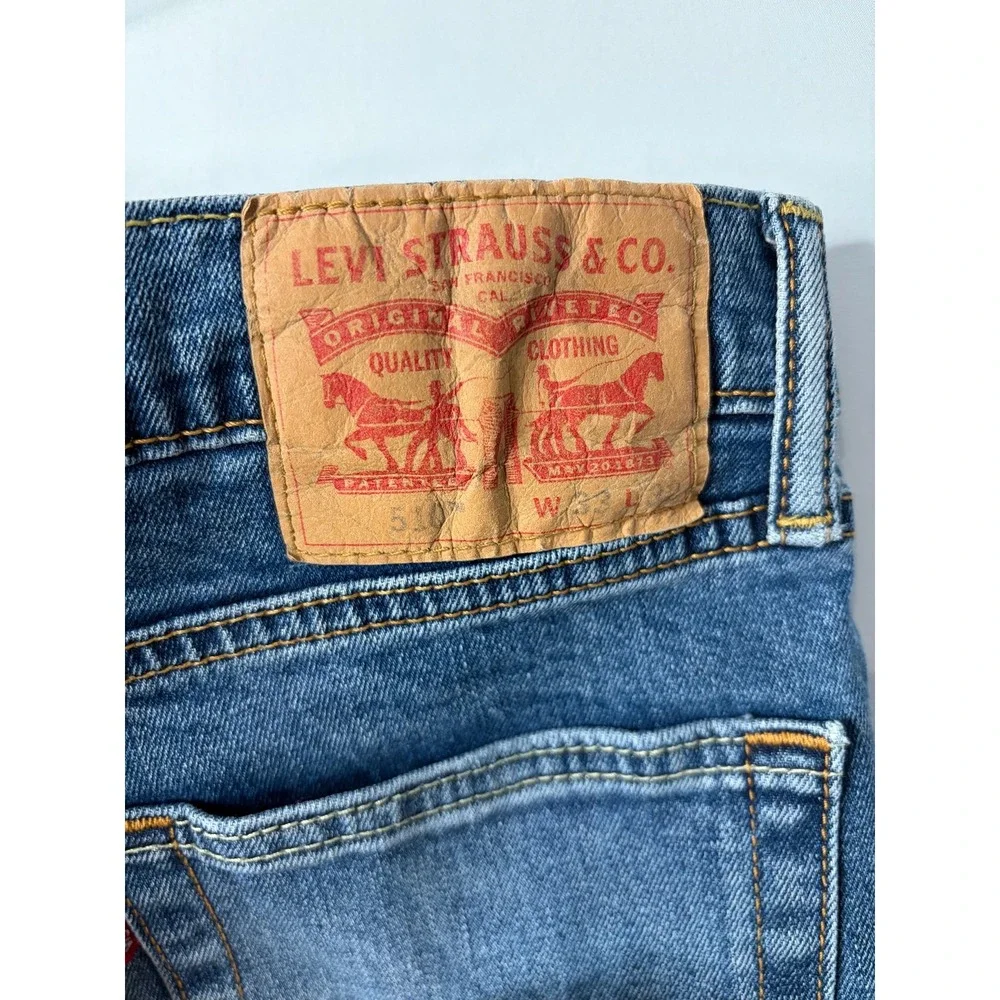 Levis 510 Skinny Jeans Mens 33x32 Medium Wash Blue Stretch Denim Classic USA